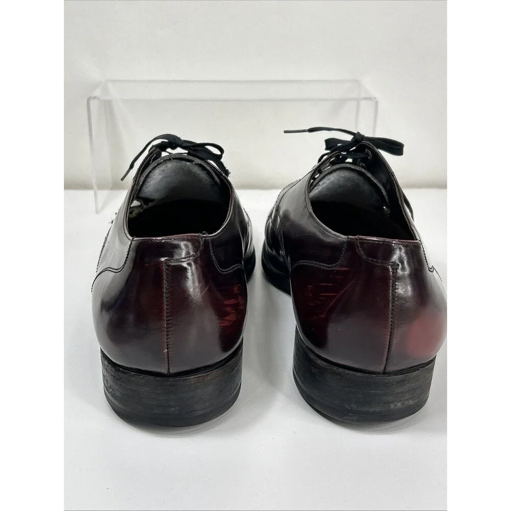 Florsheim 81052 Men’s Oxford Sz 9.5 E Burgundy Leather Dress Shoes Lace Up